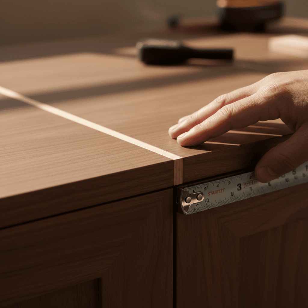 Detailed carpentry work showing precise joinery and finishing